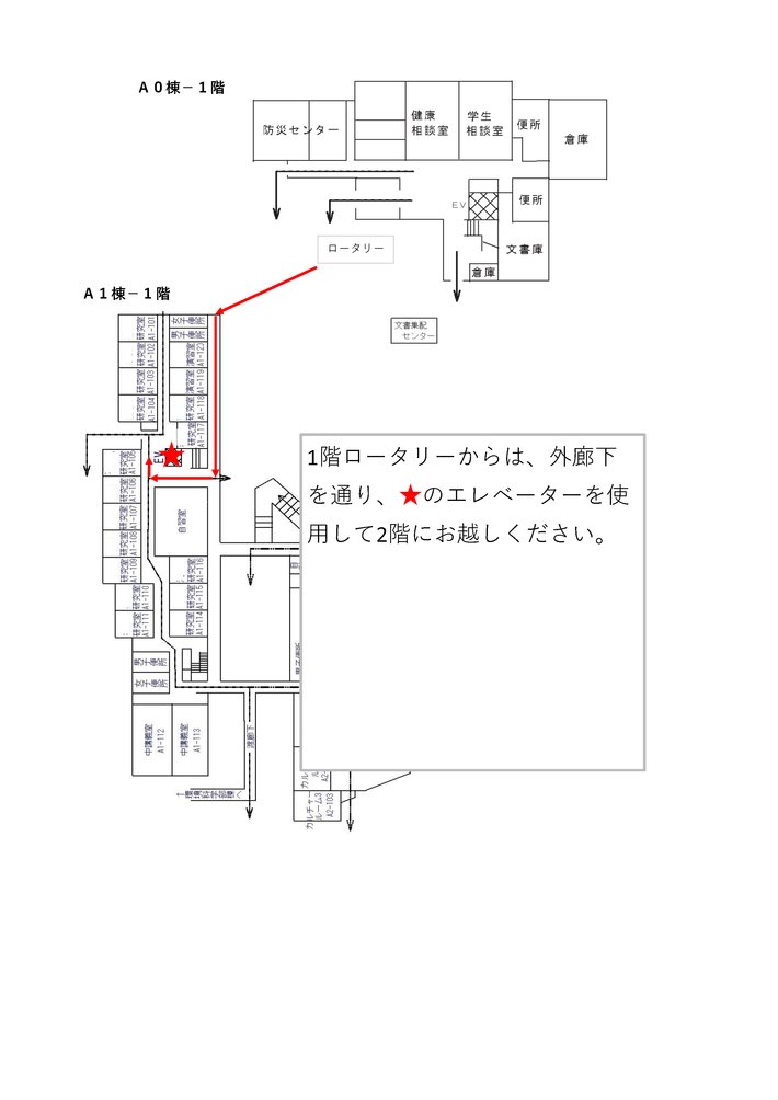 ピロティからの案内図